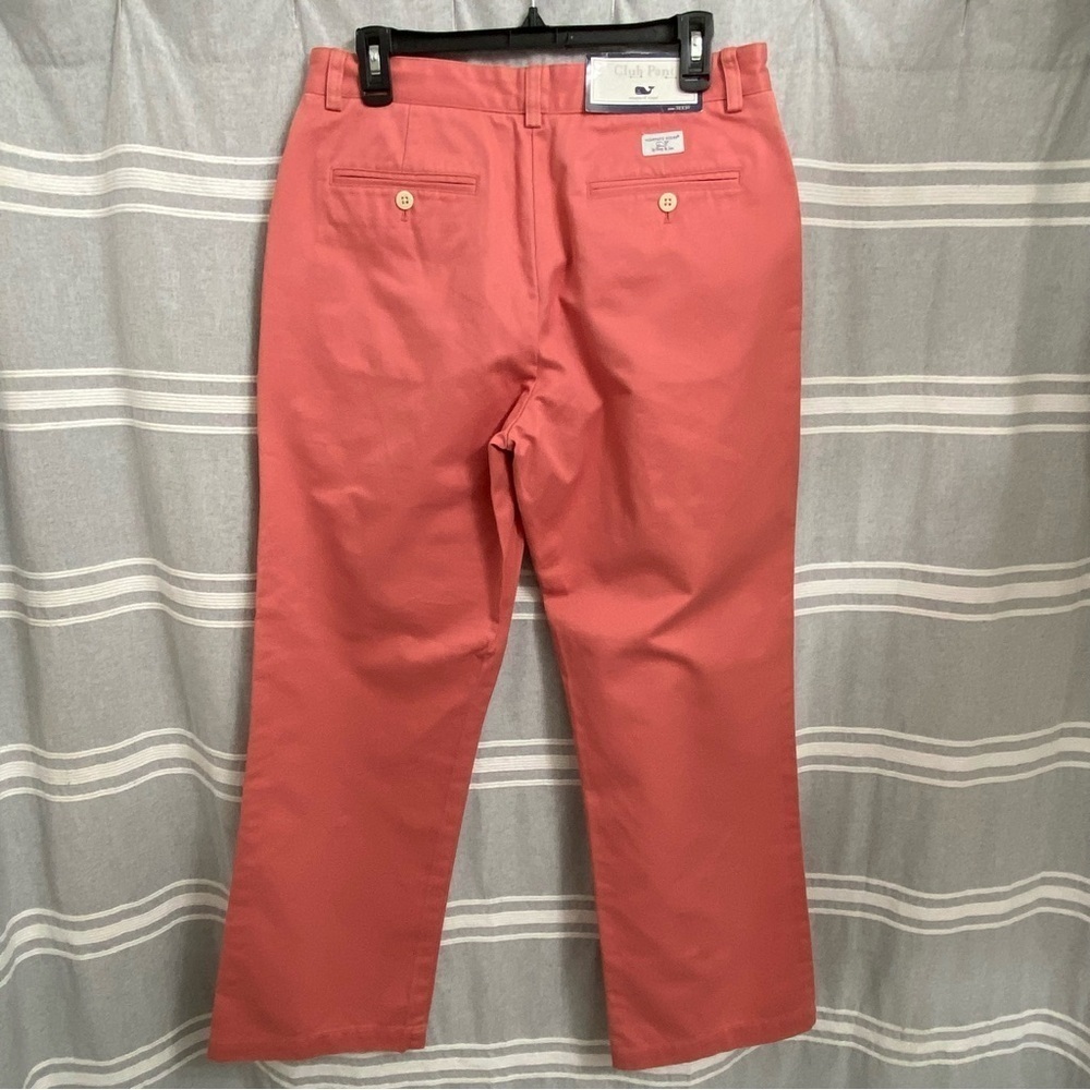 NWT VINEYARD VINES / Salmon Pink Club Pants Straight Leg Size 32x30 - Picture 3 of 15